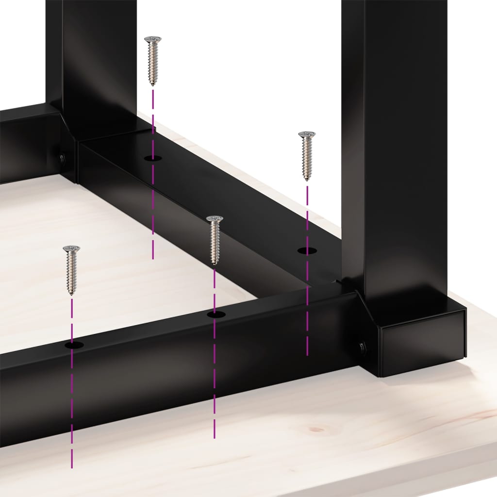 Vidaxl Square Table Legs, 60X50X73 Cm, Cast Iron