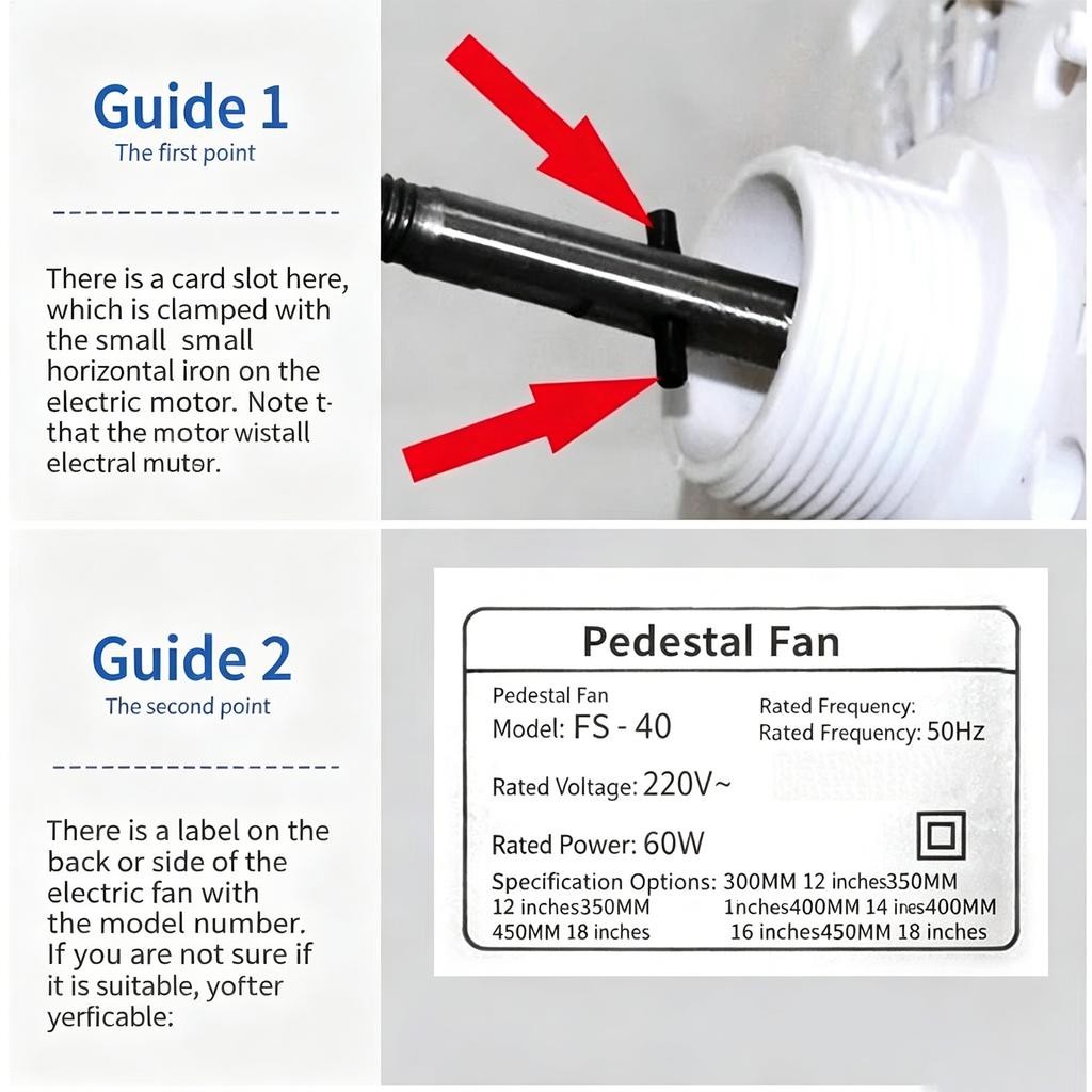 Quiet Easy Installation Standing Fan Replacement Parts Universal Fan Accessory For Home Bathroom Dorm Fan Repair Accessories