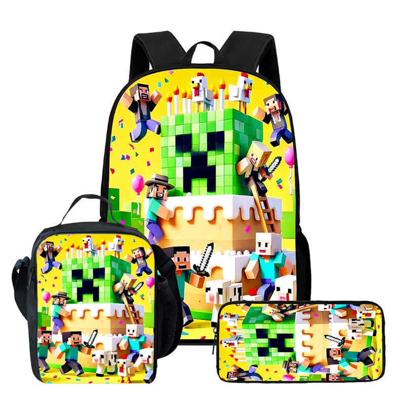 Minecraft Printed Backpack Children'S Elementary School Bag
