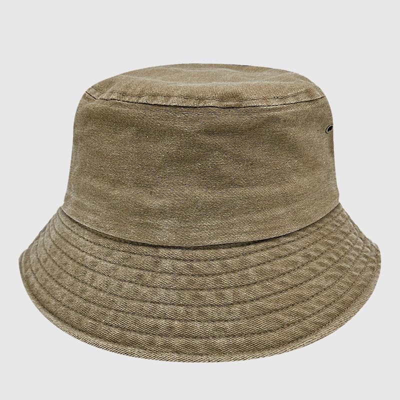 Old Washed Bucket Hat Retro Cowboy Hat Summer Sun Protection Cowboy Basin Hat Embroidery