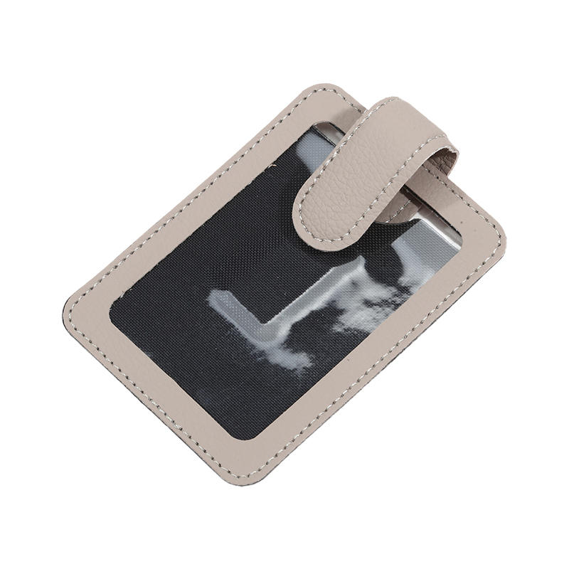 1PC Leather Car Sun Visor Card Holder – Temporary Parking Number Plate & Photo ID Clip – Hidden Car Interior Organizer