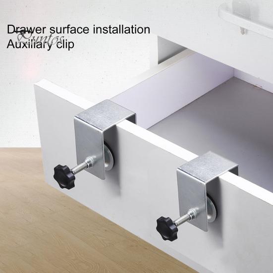 Lot De 2 Pinces De Fixation Réglables Pour Tiroirs - Largeur 21 à 50 Mm, Acier 2 Mm, Installation Par Pression