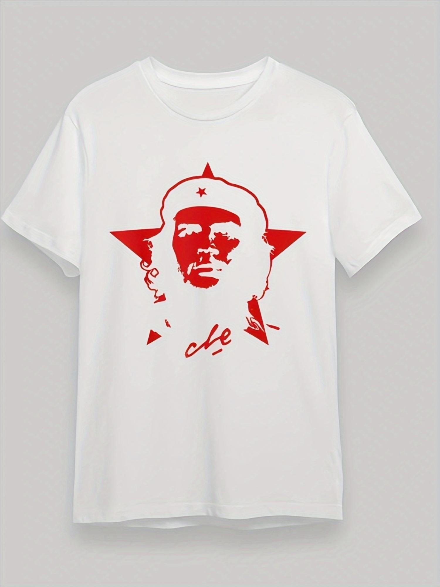 

Последняя горячо продаваемая футболка с принтом узора Че Гевары, с коротким рукавом, свободного кроя, унисекс, с круглым вырезом, хлопковая 4XL
