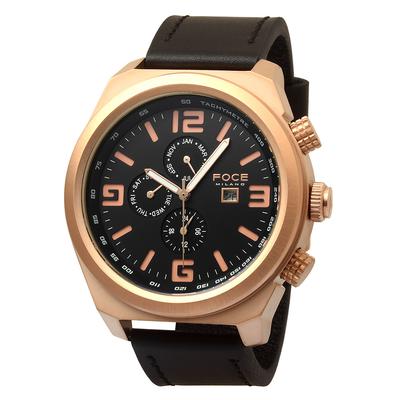 Poche 50Mm Men'S Multifunction Oversized Leather Watch Fm6736Br