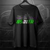 Black Men's and Women's T-shirt For Kawasaki 85 J1TR J1TRL 1966-67- Motorcycle