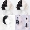 Trendige Kurzhaar-Cruella-Perücke Hochtemperaturfaser Ideal für jeden Hautton