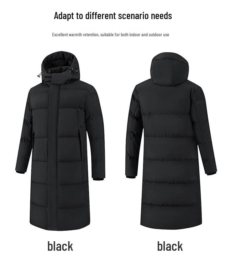 Unisex Sports Cotton-Padded Mid-Length Winter Training Overcoat for Students and Coaches