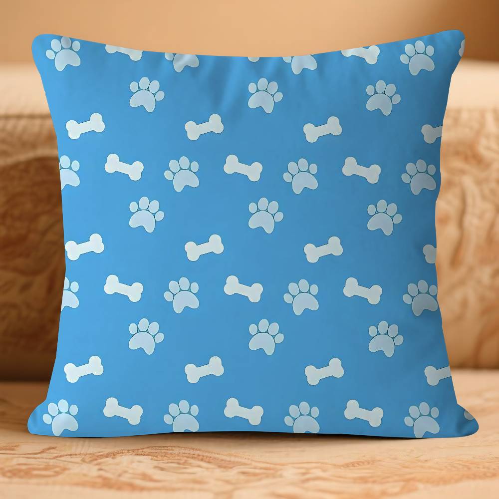 

Подушка-наволочка PuppyS PawS Print Bone-E Съемная Моющаяся Наволочка – Мягкий Лен Для Всех Сезонов 16x16Inch