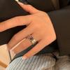 Anello da Festa Vintage Zirconia Cubica Esagerato Apribile Regolabile Vestirsi Senza Sbiadire Carte da Gioco Bracciale Aperto Anello da Dito Accessorio Gioiello