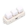 3 Key Keypad Bluetooth USB Programmable RGB Backlit 3 Key Macro Mechanical Keyboard for DIY Gaming Working White