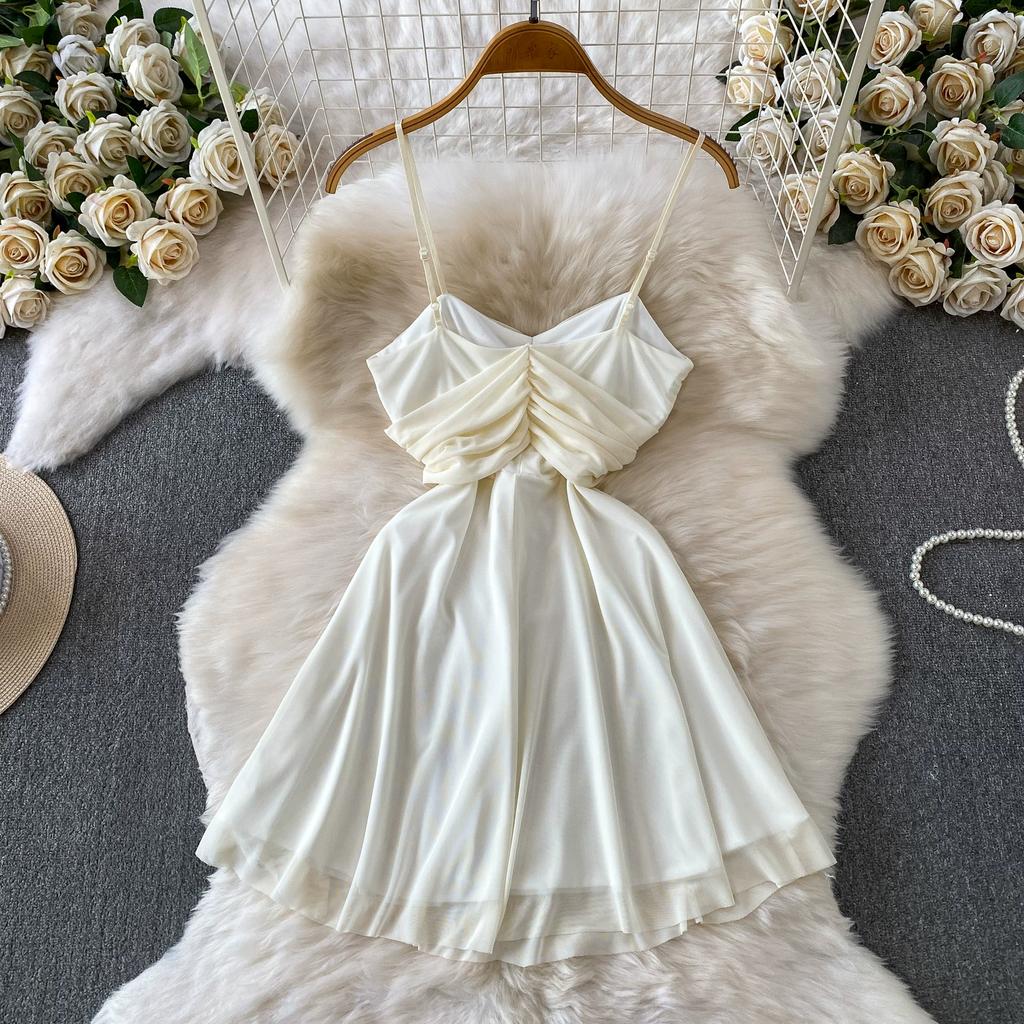 Vestido Mini Bustier Sexy de Malla sin Tirantes para Mujer, sin Mangas, con Pedrería, Espalda Descubierta, Estilizador, Cruzado, Corto