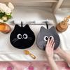 Cartoon Hand Towel Soft Absorbent Towel with Embroidered Eyes Kids Cute Hand Towel with Hanging Loop for Kitchen Bathroom