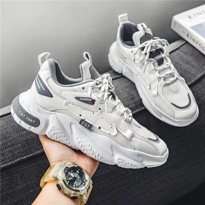 Zapatos de Hombre Primavera Nuevo Transpirable Plataforma Zapatos de Hombre Moda con Cordones Zapatos de Moda Zapatos Deportivos Casuales