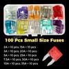 300/100/50 Pcs Small Car Fuses Automotive Blade Medium Micro Type Fuse Assortment In Box 2A/3A/5/A/7.5A/10A/15A/20A/25A/30A/35A
