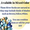 900gm Flat Round Marbles Mix Milky Decorative Stone for Decorative Stone Fountain, Vase Fillers, Party Table Scatter, Wedding, Decoration Beads