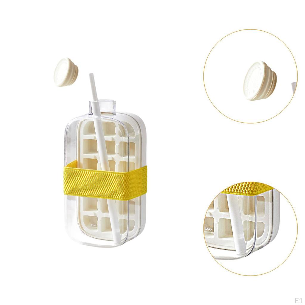 Ice Cube Tray Flexible Nonslip Kitchen Gadgets Mold for Tea Cocktail Bar White 800ml