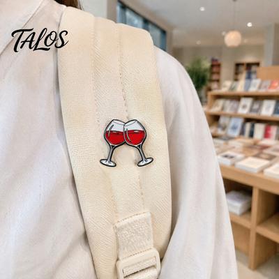 Clothes Jewelry Enamel Wine Bottle Metal Brooch, Oil Dripping Glass Lapel Pin, Brooch Pin Sweater Cardigan Coat Suit Scarf Decor, Men Women