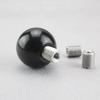 New Black Aluminum 5 Speed Ball Manual Gear Shift Knob Shifter Lever Head W/ Adapter