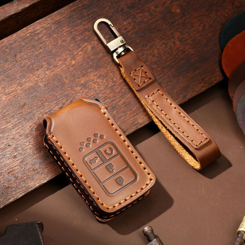 Car Key Cover Is Suitable for Honda Key Cover Civic Accord Handmade Leather Key Cover