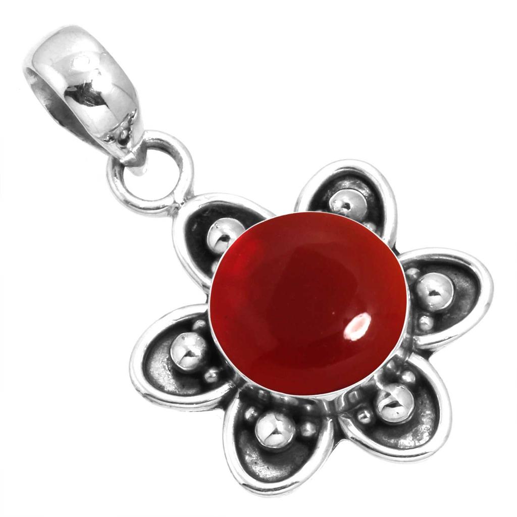 925 Sterling Silver Pendant Women Gemstone Handmade Jewelry Mothers' Day Gift Amber Amethyst Black Onyx Carnelian Garnet Quartz Green Onyx Gold Stone