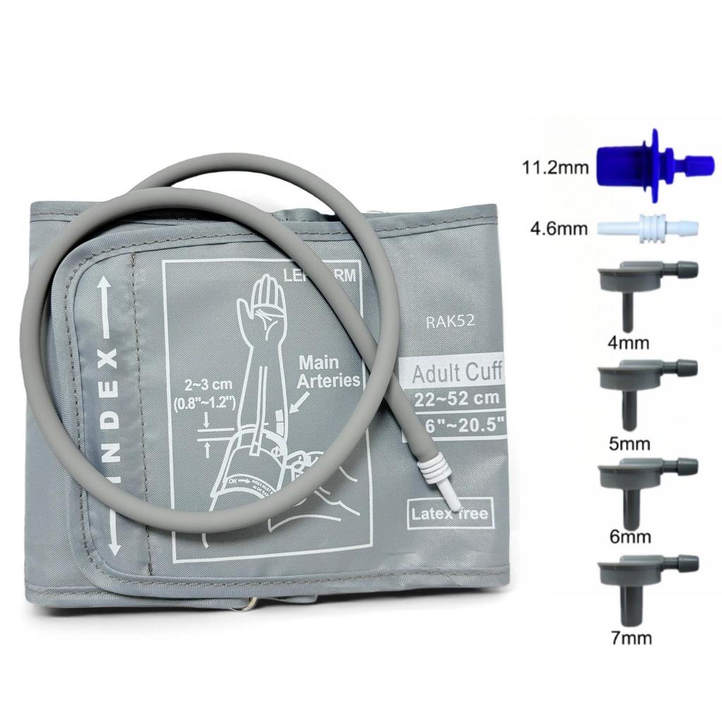Upper Arm Blood Pressure Monitor Cuff with Extended Sleeve & Connector