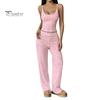 Floral Printed Camisole Pajama Set Women Pajamas with Print, Sleeveless U Neck Lightweight Sleep Sets for Vacation And Pants, Sexy Comfortable