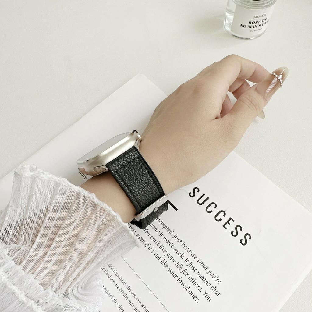 Watch Band For Apple Watch Series 10 9 8 7 SE 6 5 4 3 2 1 42mm 41mm 40mm 38mm Silicone Leather Coated Wrist Strap