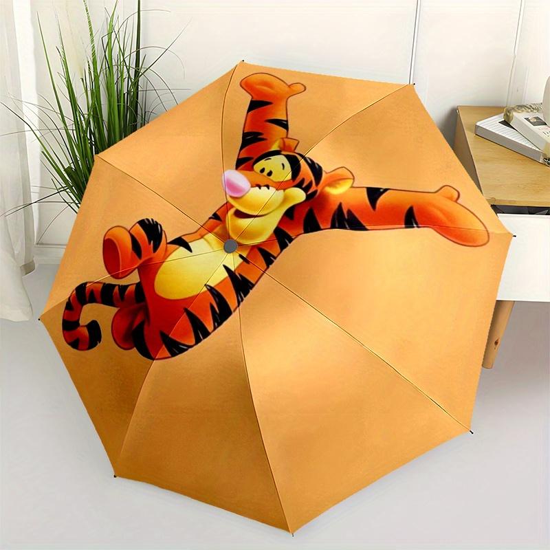 

Tigger, Winnie Automatic Opening and Closing Umbrella - 8 Ribs Portable Folding Umbrella with Plastic Handle, Suitable for Leisure and Hallo