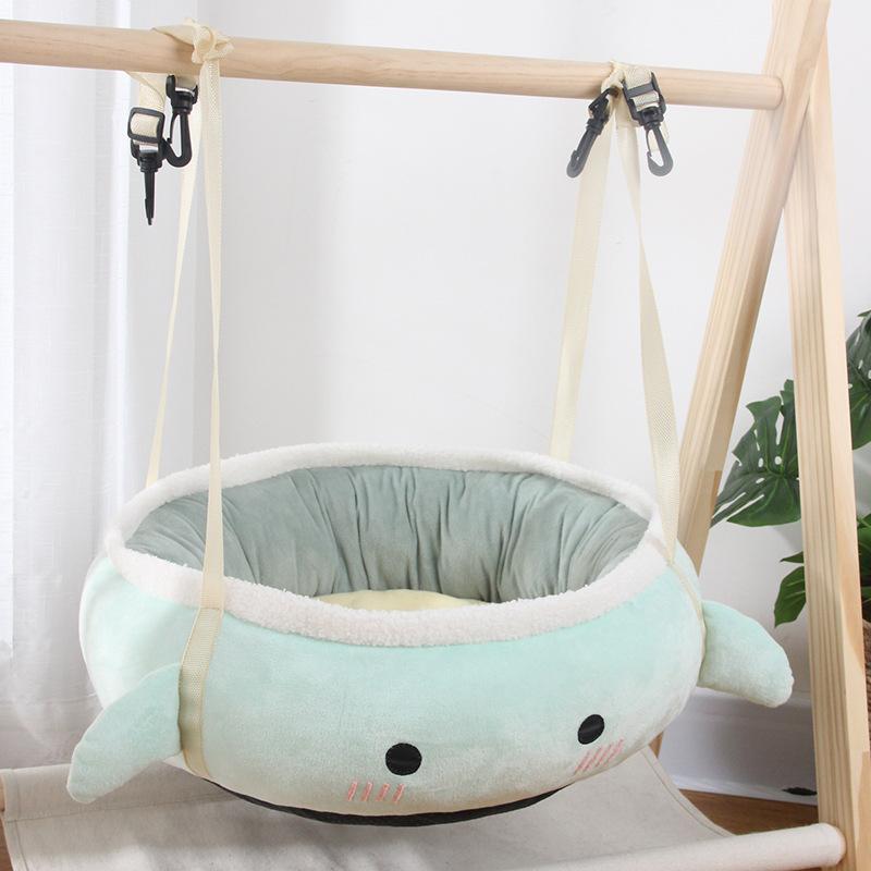 

Pet Plush Pet Hammock Cat Nest Winter Short Round Home Cushion Warm Luxury Cat Basket Nest Kennel for Dog Cat s House Supplies S