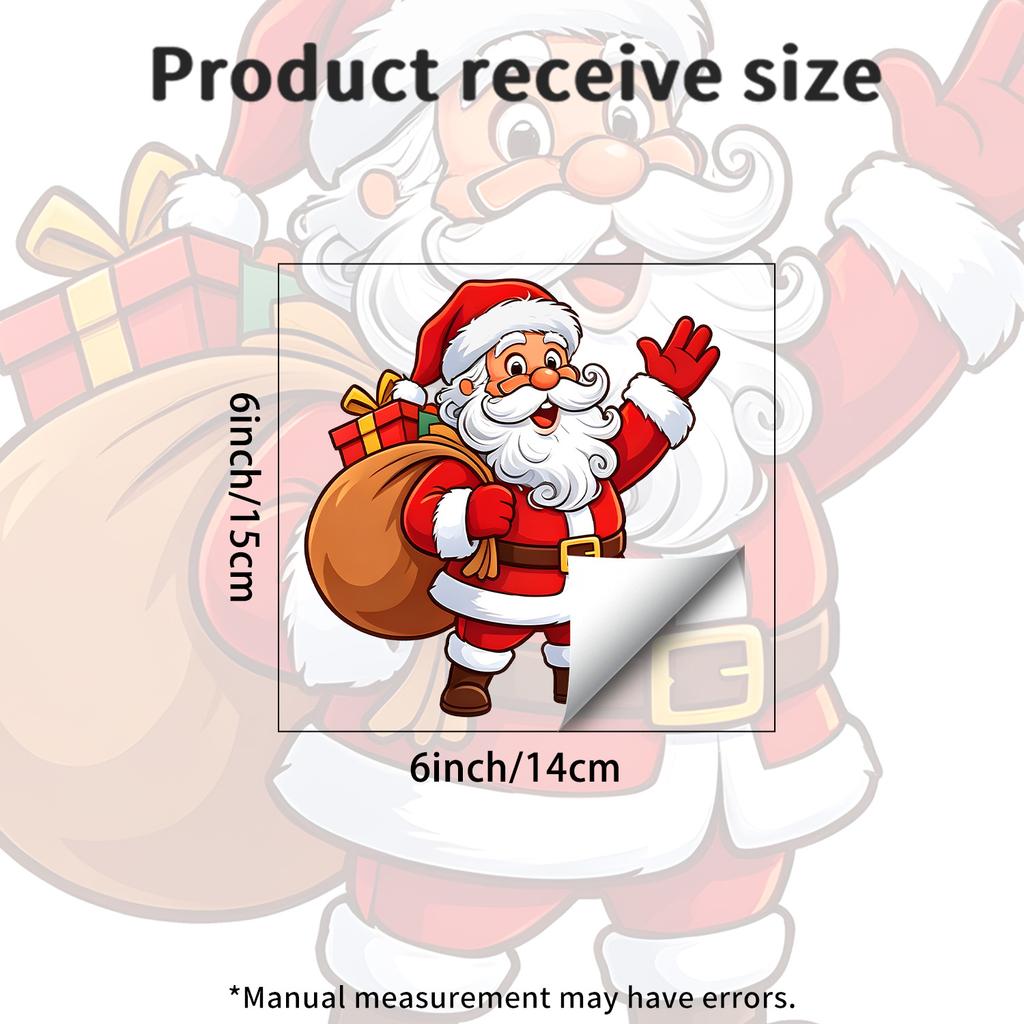 Cartoon Santa Switch Plate Wall Sticker Removable Self Adhesive No Damage Bedroom Living Room Decor