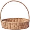 @ Natural Finish Cane Brown Oval Shape Fruit Basket 270 Gm