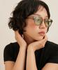 Tukyubeu Modern Crown Panto Sunglasses(Beige)