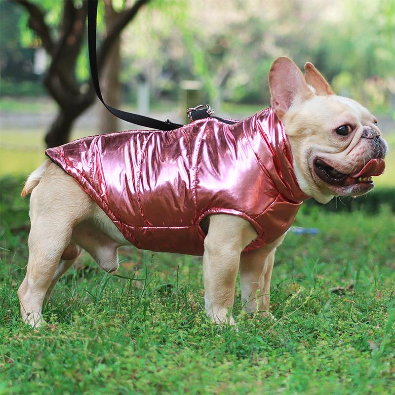 Waterproof Dog Clothes For Small Dogs Cats Coat With D-ring Winter Warm Puppy Jacket Pet Vest Chihuahua French Bulldog Outfits
