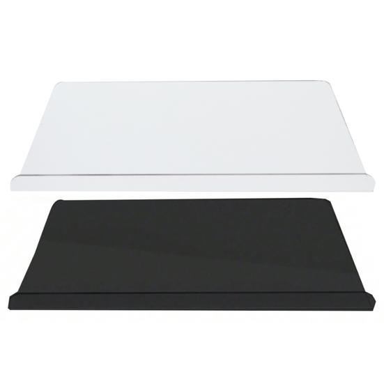 Acrylic Cutting Board with Counter Lip Non Slip Clear Cutting Board for Kitchen L-Shaped Charcuterie Board for Vegetables Cakes Pizza Sandwiches