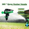 1pc 4-Point Plastic Adjustable Rocker Arm Sprinkler Head 360-Degree Automatic Rotating Sprinkler For Garden Lawn Irrigation