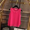 Damen Sommerblusen Ärmellos Peter Pan Kragen Hemd Chiffonbluse Lässige Übergroße Damen Tops