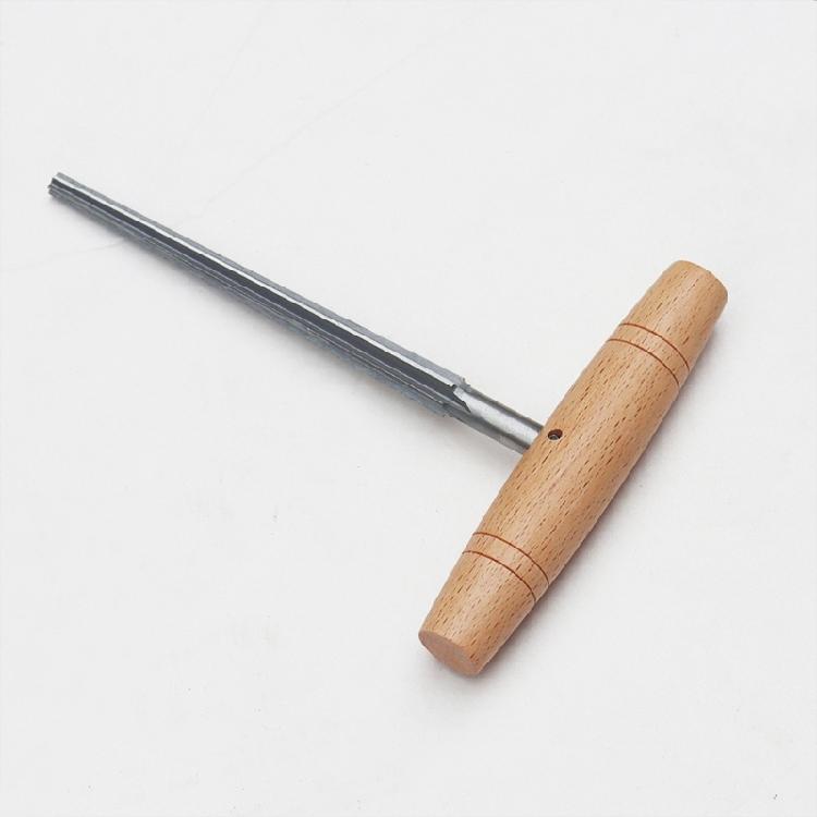 Violin-Wartungswerkzeug Edelstahl-Violinenbohrer mit Holz-Ergonomischem Griff Geeignet für Wirbellocheinsatz