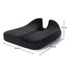 Breathable Memory Foam Seat Cushion, Rebound Wedge Pad for Car or Office Chair.