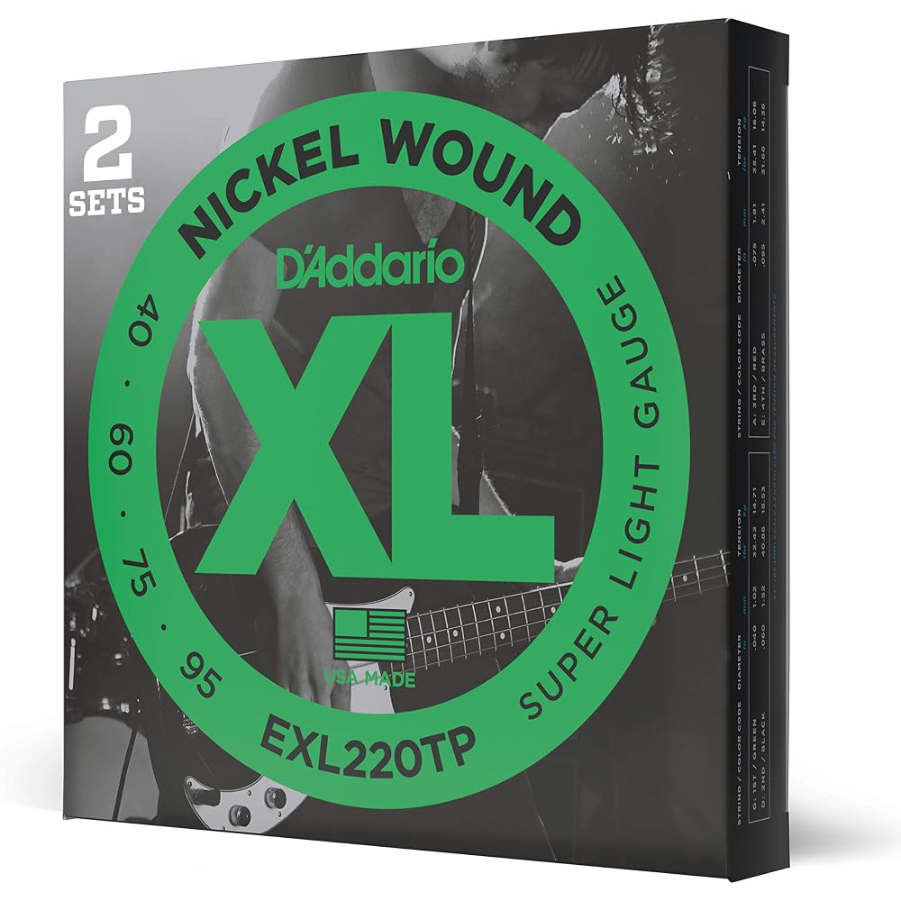 D'Addario Daddario Bass String Nickel Long Scale .040-.095 EXL220TP 2 Set Pack [Domestic Genuine]