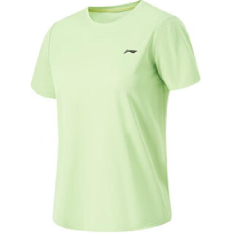 

Li-Ning Легкая дышащая простая футболка с коротким рукавом женская топы светло-лимонно-желтая ATSU060-2 M