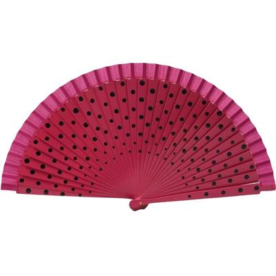 Elegantes Punktemuster Flamenco Spanischer Faltfächer Holzgriff Bunter Tanzfächer Vintage Handfächer Filmrequisiten