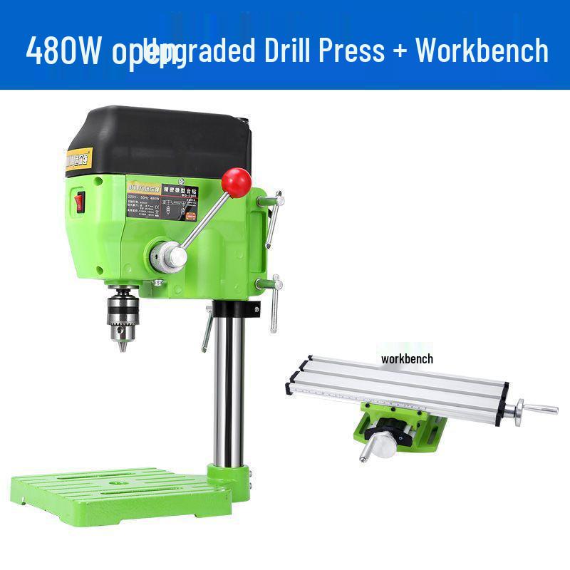 High-Precision Miniature Bench Drill: Industrial-Grade Small Drill Press for Woodworking and Household Use