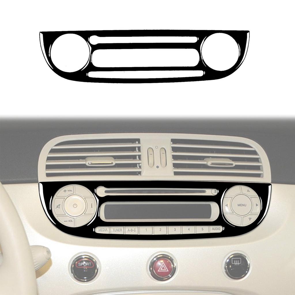 Radio Panel Trims Cover Decorative Stickers Auto Interior Accessories for Fiat 500 2012-2015 Modification Panel Stickers