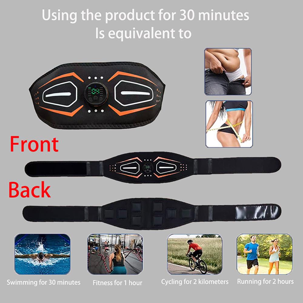 EMS Muscle Stimulator Smart Electric Fitness Abdominal Training Weight Loss Belt Muscle Relax Body Slimming Shaping Massager