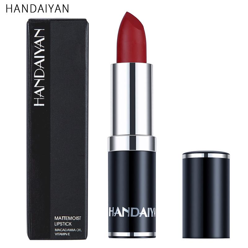 Batom fosco veludo de longa duração hidratante feminino beleza maquiagem labial nua