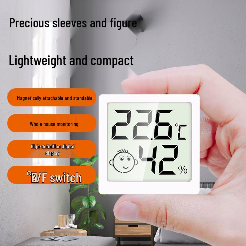 

Rongce Многофункциональный комнатный термометр и гигрометр с цветным экраном и дисплеем в виде смайлика 8101