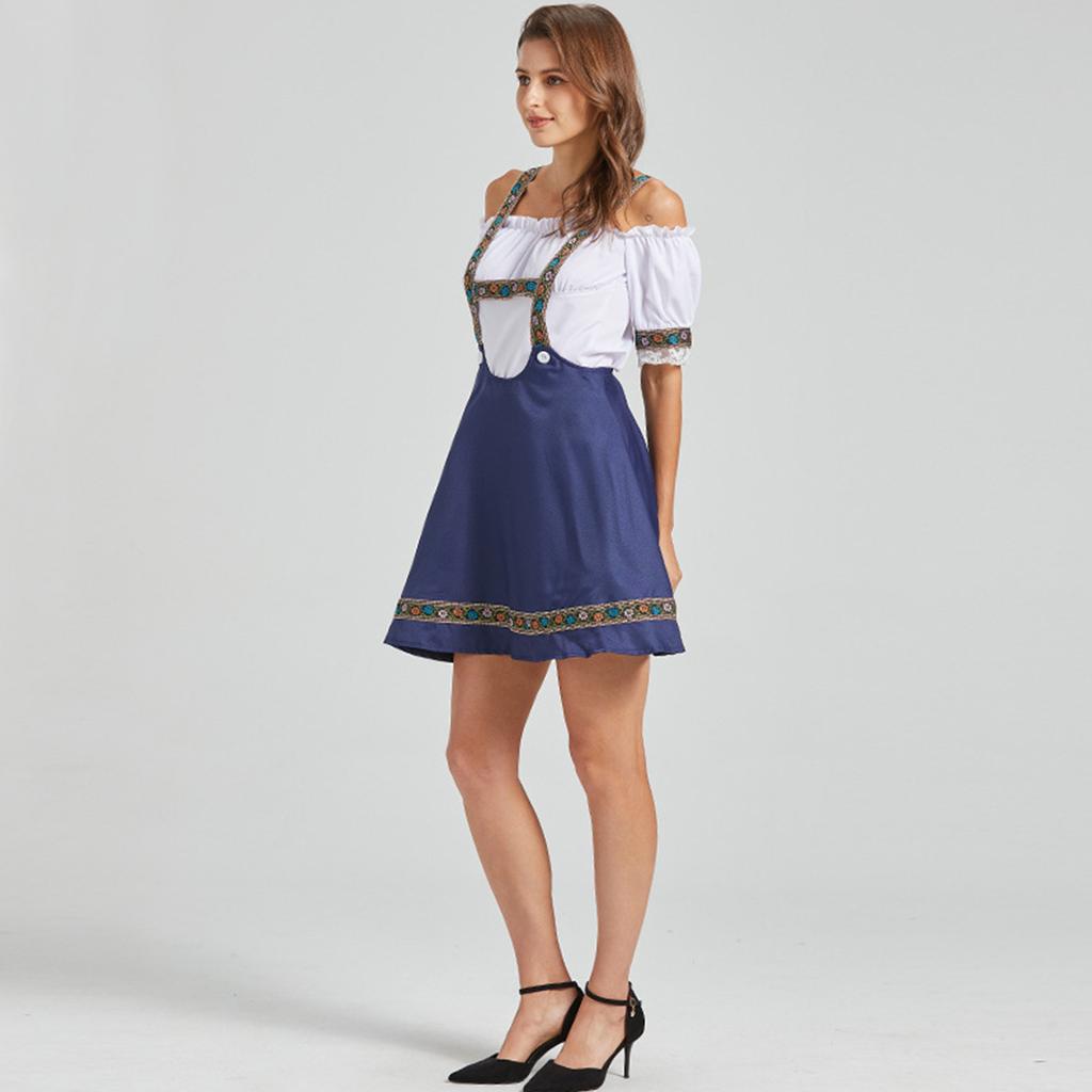Damen Freizeit Bierkleid Kurzarm Drop Shoulder Kleid Bayerische Damenbekleidung