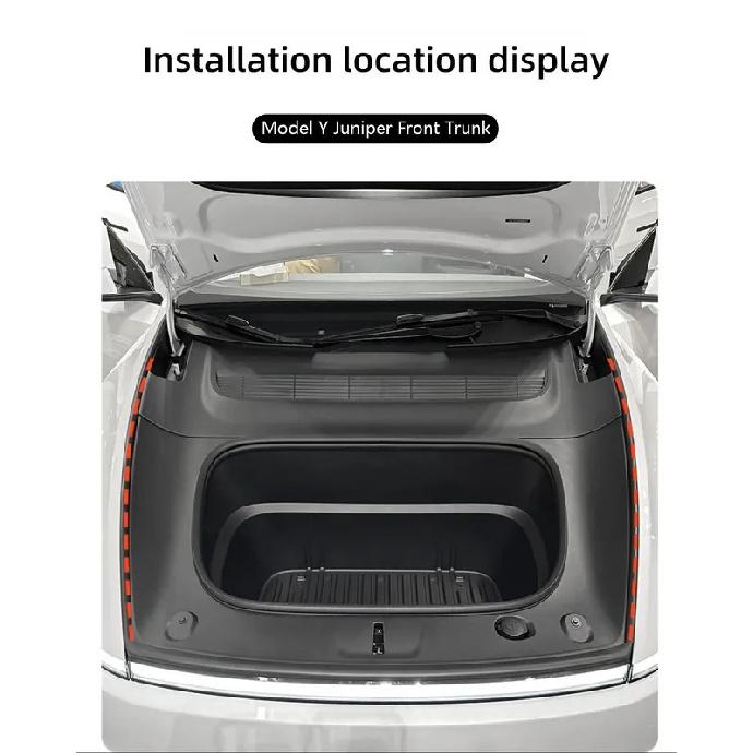 For Tesla Model Y Juniper Front Trunk Seal Kit Soundproof Rubber Weather Strip Model 3 Highland Seal Wind Noise Reduction Kit