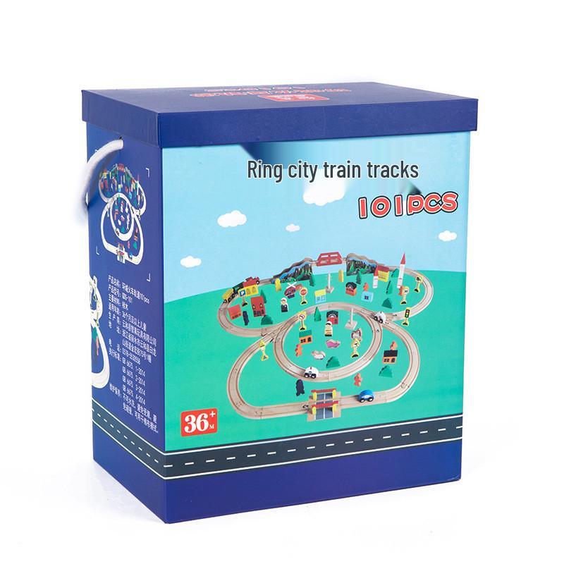 100-Piece Wooden Electric Track Set for Kids 3-5 Years: Educational Toy