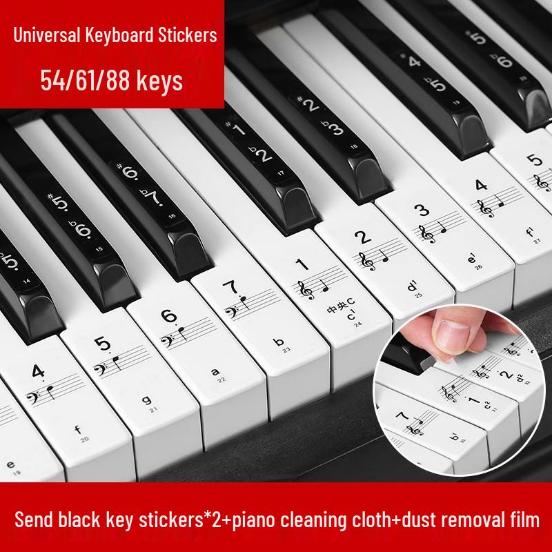 Nano Klaviertastenaufkleber für 88/61/54-Tasten Elektronische Orgeln - Ideal für das Notenlernen für Anfänger